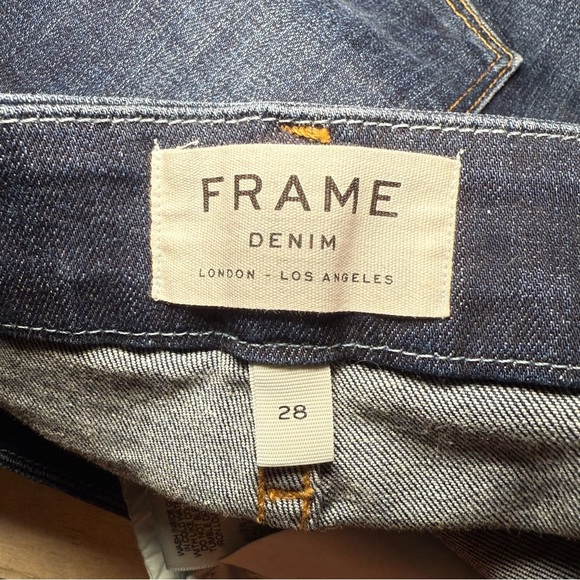 FRAME Le Crop Mini Boot Leg Snap Ankle Jean Size 28 Meribel Wash - Picture 14 of 14